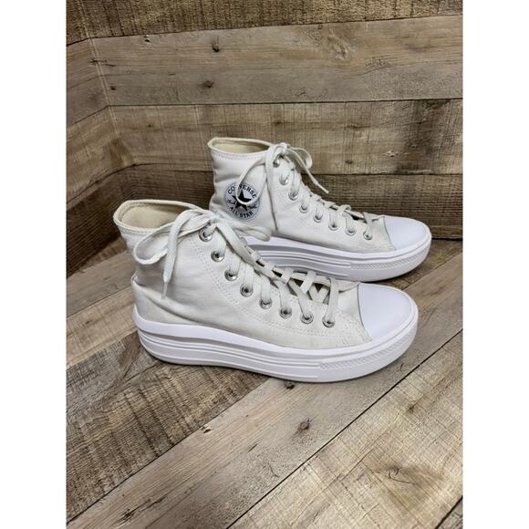 Converse Chuck Taylor All Star High-Top Platform White Size W-8.5 - Picture 4 of 10